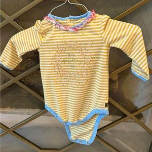 Striped Yellow and Blue Kids One Piece